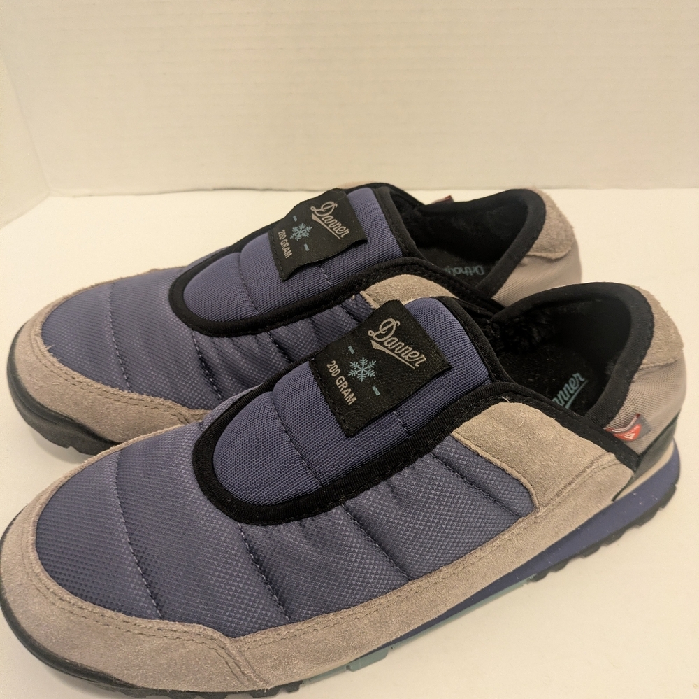 Danner Women's Quilted Slip-On Shoe in Navy and Gray